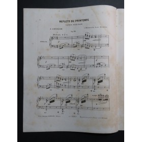 LEYBACH J. Reflets du Printemps op 32 Piano XIXe siècle