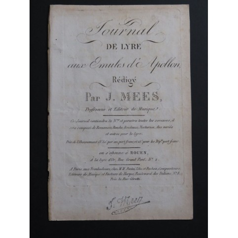 MEES J. L'amour dans les droits réunis Chant Guitare ca1820