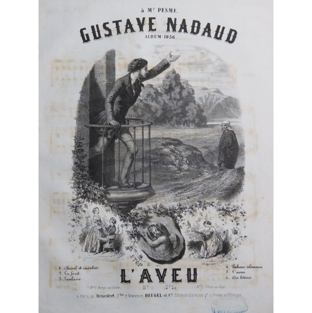 NADAUD Gustave L'Aveu Chant Piano 1856