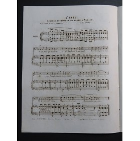 NADAUD Gustave L'Aveu Chant Piano 1856