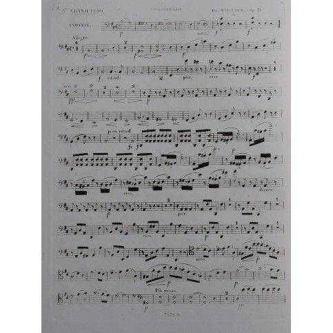 MAYSEDER Joseph Grand Trio No 3 op 58 Violoncelle ca1845