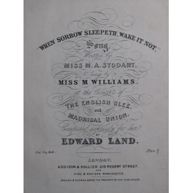 LAND Edward When Sorrow...