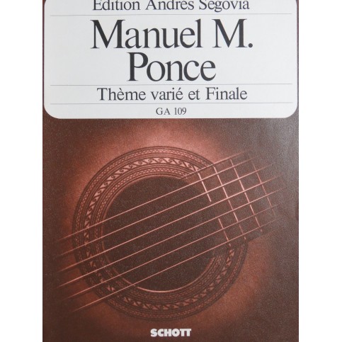 PONCE Manuel M. Thème Varié et Finale Guitare