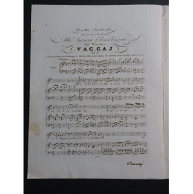 VACCAI Nicola Arietta Pastorale Signature Chant Piano ca1820