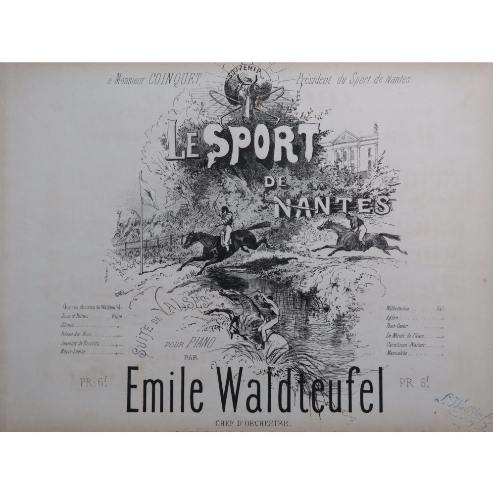 WALDTEUFEL Émile Le Sport de Nantes Piano ca1870