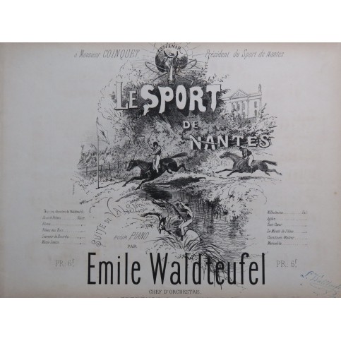 WALDTEUFEL Émile Le Sport de Nantes Piano ca1870