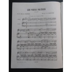 CLAPISSON Louis Les Trois Prières Chant Piano ca1855
