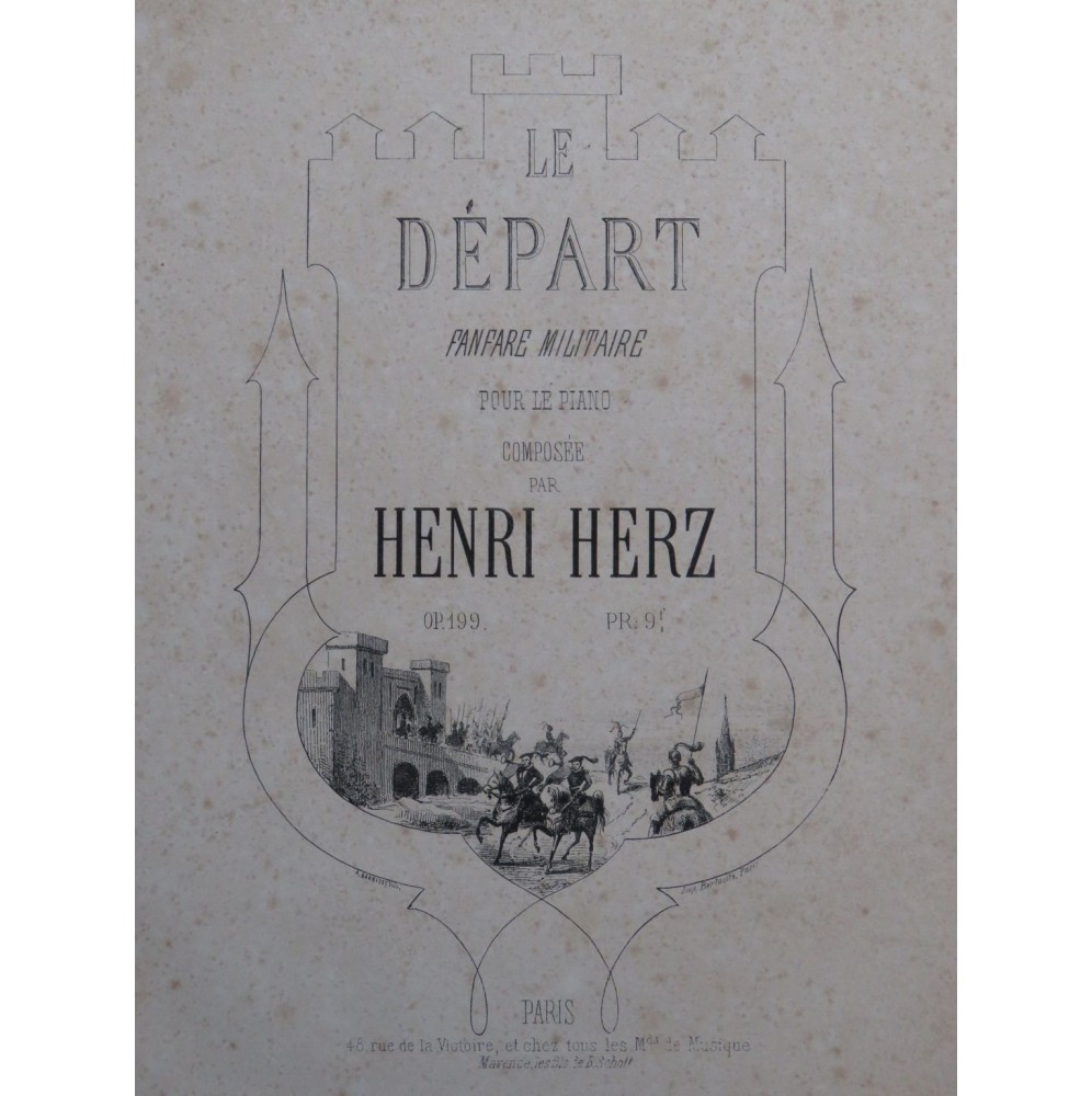 HERZ Henri Le Départ op 199 Piano ca1850