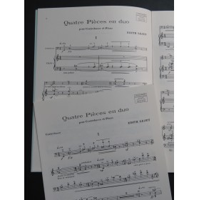 LEJET Edith Quatre Pièces en Duo Piano Contrebasse 1975