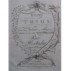 JADIN Hyacinthe Trois Trios...