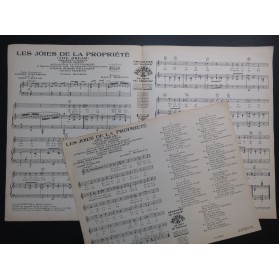 MORETTI Raoul Les joies de la propriété Chant Piano 1932