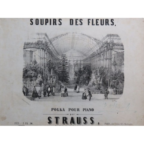 STRAUSS Soupirs des Fleurs Piano ca1850