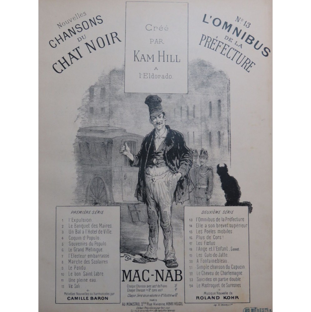 MAC NAB L'Omnibus de la Préfecture Chant Piano 1893