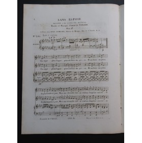 TARADE Émile Sans Espoir Chant Piano ca1830