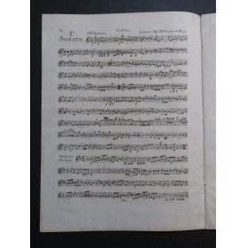 CRAMER J. B. Trois Sonates op 30 Violon ca1790