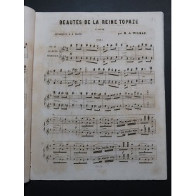 DE VILBAC Renaud Beautés de la Reine Topaze 1ère Suite Piano 4 mains ca1860