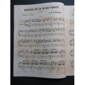DE VILBAC Renaud Beautés de la Reine Topaze 1ère Suite Piano 4 mains ca1860