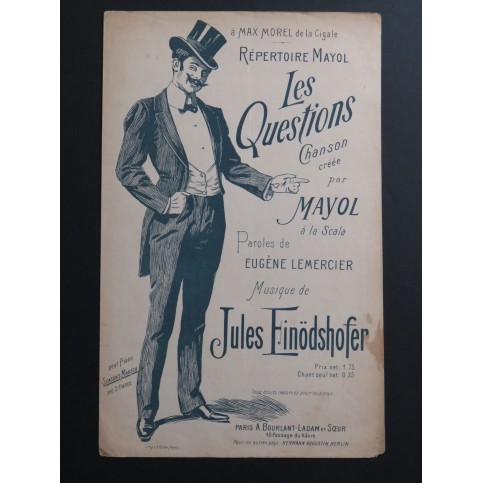 Les Questions J. Einödshofer Félix Mayol Chant