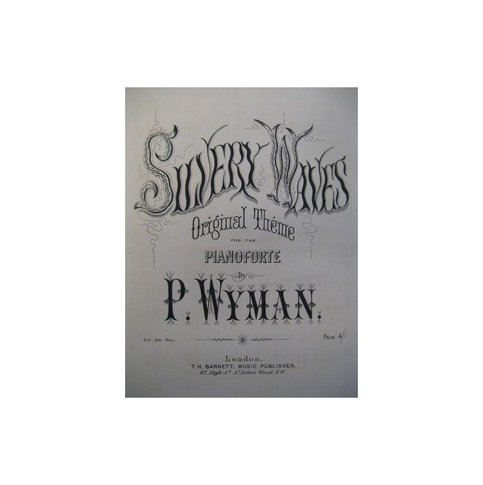 WYMAN P. Silvery Waves Piano XIXe