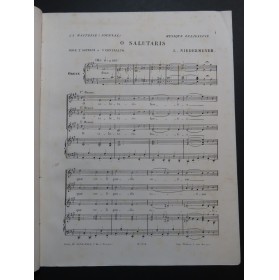 NIEDERMEYER Louis O Salutaris Chant Orgue 1858