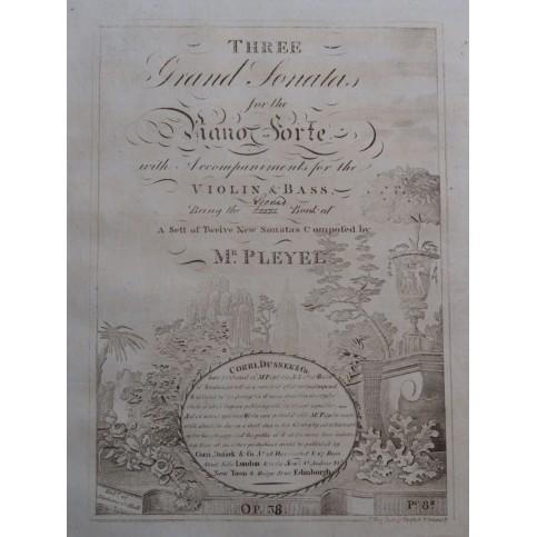 PLEYEL Ignace Three Grand Sonatas op 33 Piano ca1797