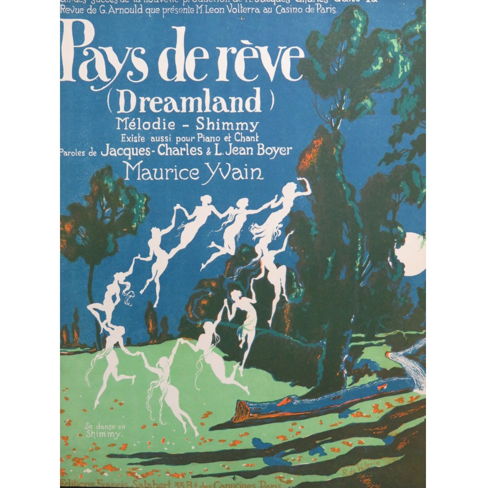 YVAIN Maurice Pays de Rêve Chant Piano 1921