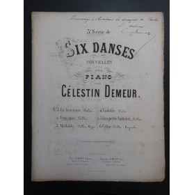 DEMEUR Célestin Froyenne op 58 Dédicace Piano ca1860