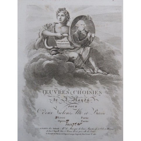 HAYDN Joseph Trois Quatuors op 77 Violons Alto Violoncelle ca1810