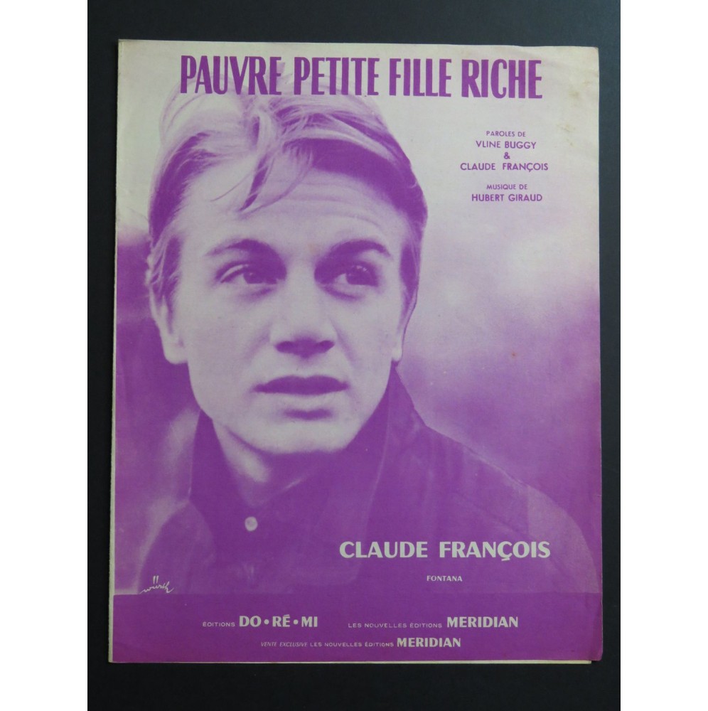 Pauvre Petite Fille Riche Hubert Giraud Claude François Chant Piano 1963