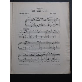 SALLES Georges Impromptu Valse Dédicace Piano ca1900