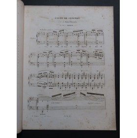 GORIA Alexandre Étude de Concert No 1 op 7 Piano ca1850