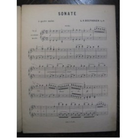 BEETHOVEN Sonate op 6 Piano 4 mains