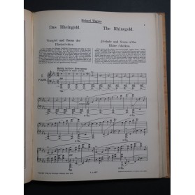 WAGNER Richard Tristan und Isolde L'Or du Rhin Siegfried Piano 1914