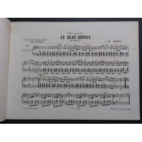 MARX Henri Le Beau Dunois Quadrille Piano ca1870