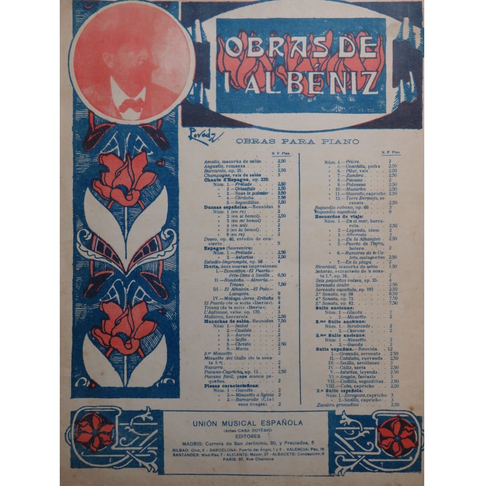ALBENIZ Isaac Suite Espagnole No 3 Sevilla Piano