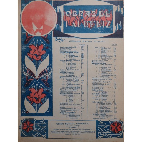 ALBENIZ Isaac Suite Espagnole No 3 Sevilla Piano