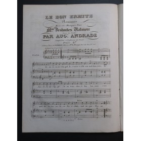 ANDRADE Auguste Le Bon Ermite Chant Piano ca1830