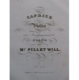 PILLET-WILL Michel-Frédéric...