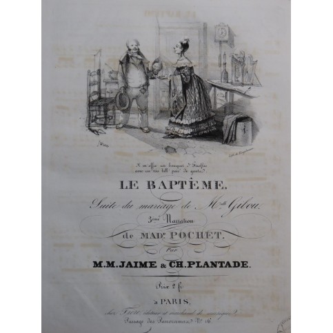 PLANTADE Charles Le Baptême Chant Piano ca1830