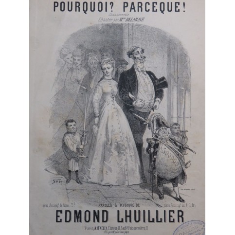 LHUILLIER Edmond Pourquoi ? Parceque ! Chant Piano ca1880