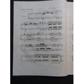 CZERNY Charles Duo Brillant Beethoven op 20 Piano 4 mains ca1830