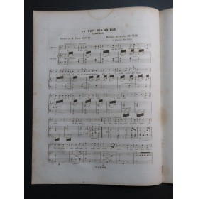 HEISSER Charles La Nuit des Adieux Chant Piano ca1850