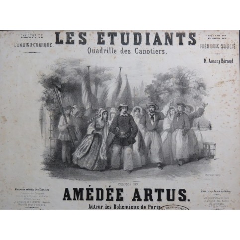 ARTUS Amédée Les Etudiants Piano ca1845