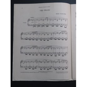 VANZANDE VERDALLE BOULNOIS MAILLY Pièces Piano 1913