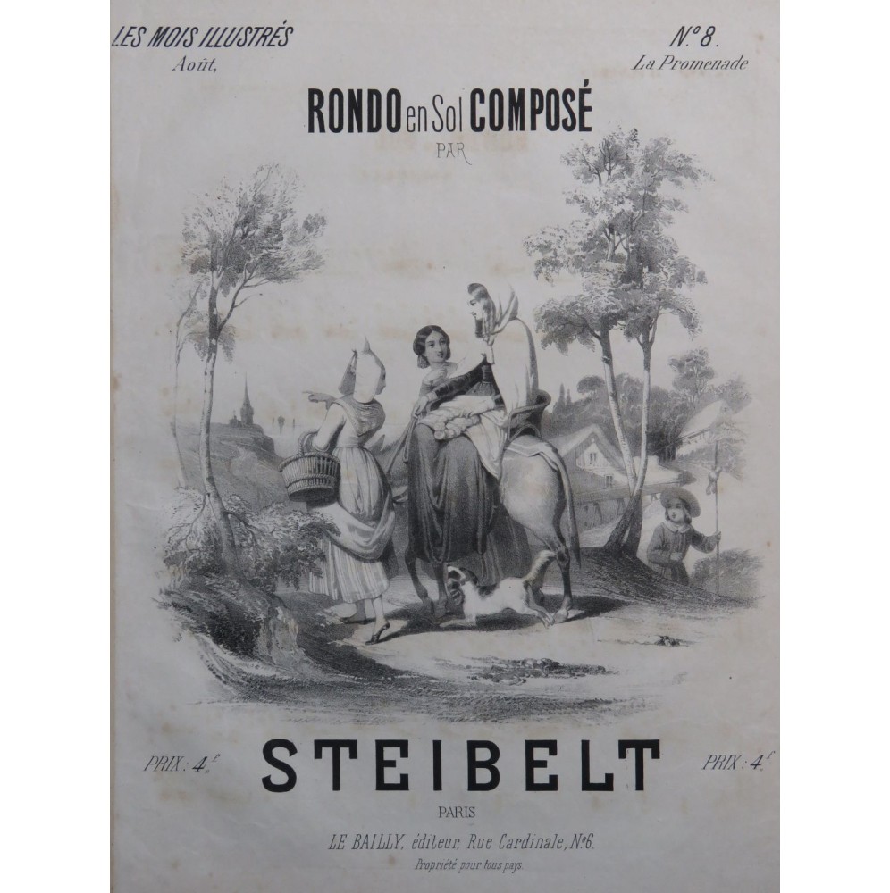 STEIBELT Daniel Rondo en Sol Piano ca1875