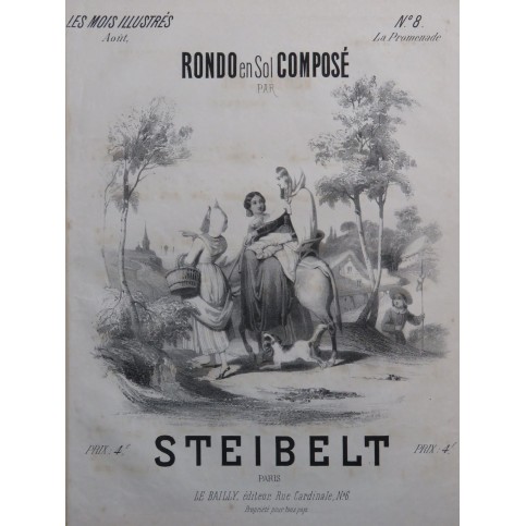 STEIBELT Daniel Rondo en Sol Piano ca1875