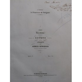 STREICH Henri Variations Le...