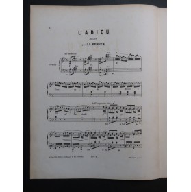 DUSSEK J. L. L'adieu Piano ca1860