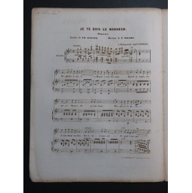 WACHS Frédéric Je te dois le Bonheur Chant Piano ca1850