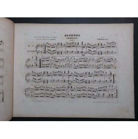 STRAUSS Isaac Pandore Quadrille Militaire Piano 4 mains ca1855